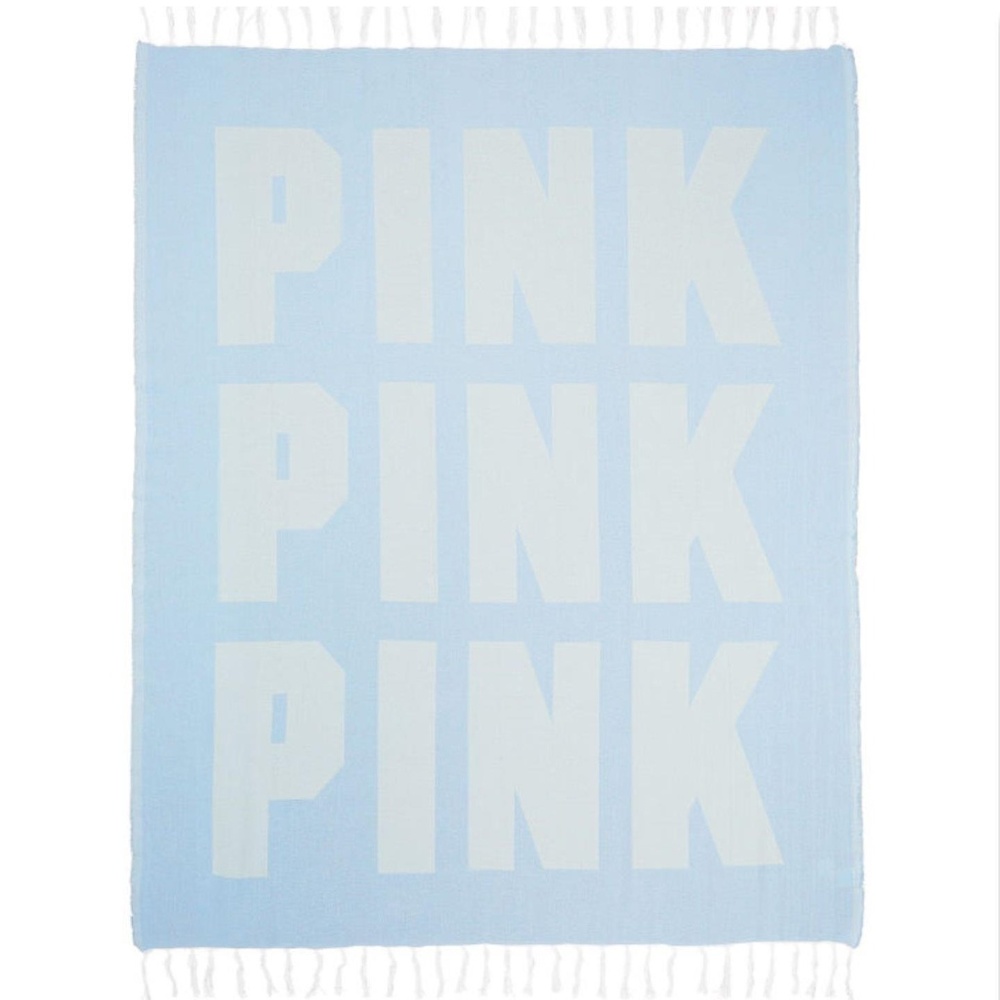 VS PINK Fringe Beach Blanket - 60 X 50 Blue